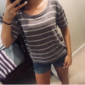 Decree Stripped flowy tee